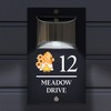 Custom Signs Solar Illuminated Modern Anthracite House Number Sign 24cm
