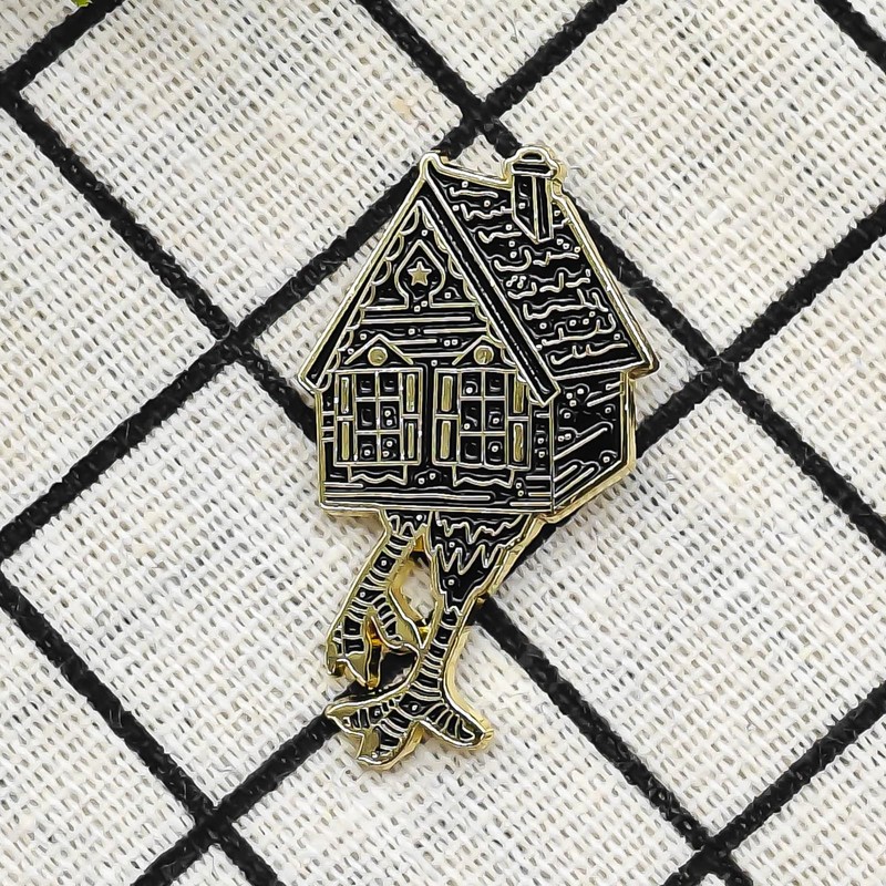 Witch Pin Baba Yaga Enamel Pin - Gothic Series -