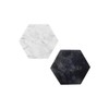 Hexagon Marble Coaster Set of 4 (White)