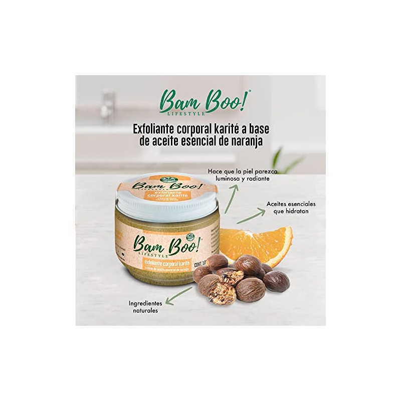 Exfoliante Corporal Artesanal Natural Karité Aroma Naranja 100 g Bam