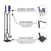 Heavy Duty Fire Pit Tools Set with 40" Fire Poker