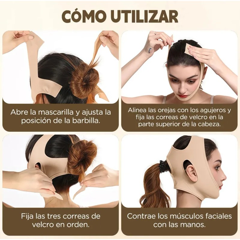 Mentonera Faja Reduce Arruga Papada Parche Para Afinar Nariz