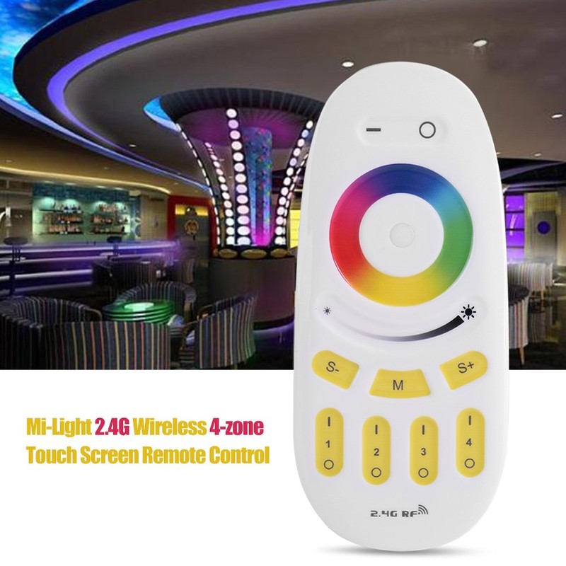 Ymiko RF LED Remote Control, RGBW Remote Control 2.4G 4-Zone