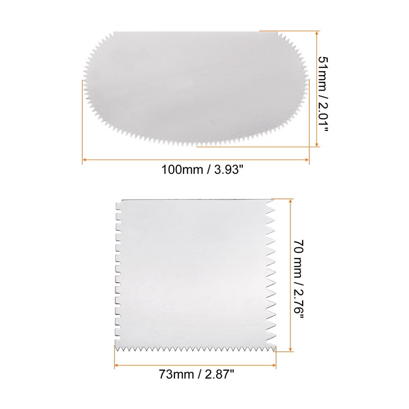 sourcing map 4pcs Stainless Steel Clay Scraper Set Pottery Metal