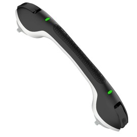 SPECILITE 17 Inch Shower Handle, Grab Bars for Bathtubs and Showers, Disabled and Elderly Strong Suction Cup, Seniors Handicap Safety Handrail for Bathroom Toilet Tiles Glass - Black