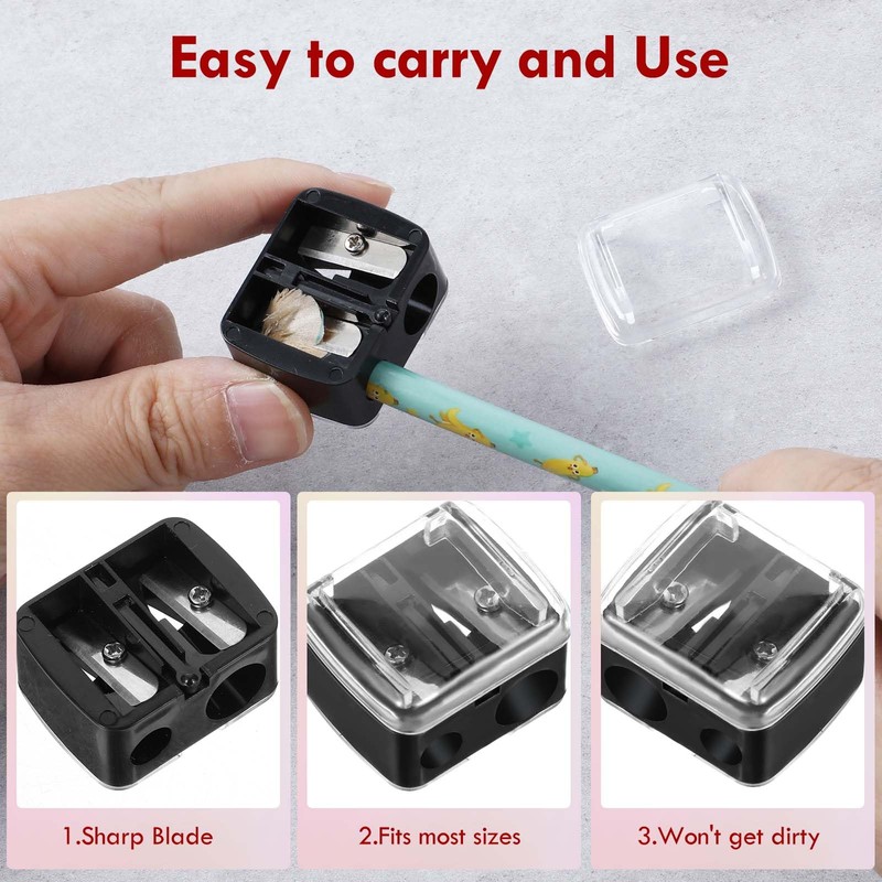 JJUNW 5 Pack Make Up Pencil Sharpener, Plastic Lip Liner