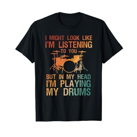 Funny Drummer Art For Men Women Drum Player Percussion Lover T-Shirt