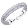 Razzberry Designer Mesh Bangle Bracelet, Waterproof Stainless Steel, 12mm Wide,