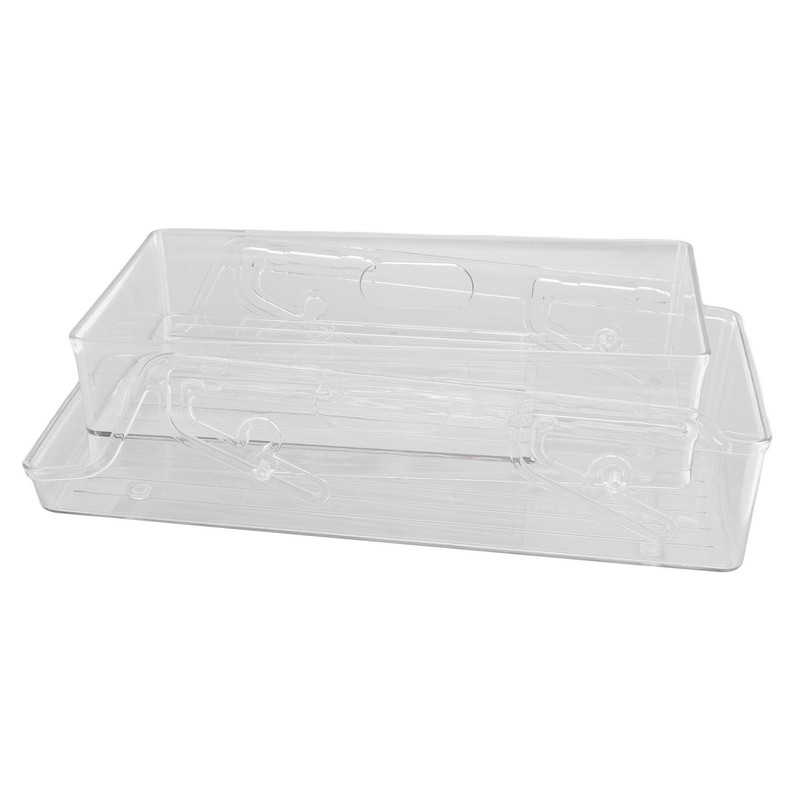 Automatic Rolling Beverage Soda Can Storage Organizer Double Layers Plastic