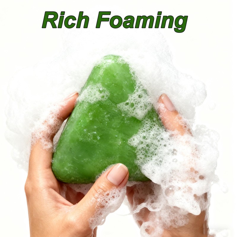 NovaCharm Seven Green Shampoo Bar-Nature Triangle Shampoo Bar For Women