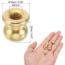 PATIKIL M5x10x12mm Cap Nut, 15 Pack Acorn Nut Screw Knob Cap Insert Bolt Cover Female Thread Knurled Decorative Hardware Fittings Lamp Light Fixtures
