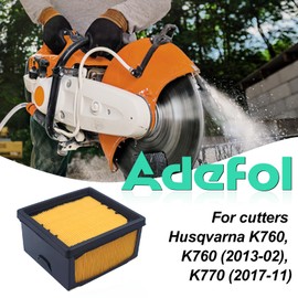 ADEFOL Luftfilter für Husqvarna K760, K770, K 760, Partner K770 Betonsäge, mit Luftfilter, Tankdeckel, Zündkerze, Ersatzteile 5743623-01, 5743623-02, 5254706-01, 5254706-02