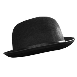 Bowler Hat - Fancy Dress Accessory Mens Ladies 60cm Circumference Felt Victorian Gent Costume Accessory - Pack Of 1
