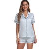 Serenedelicacy Women's Satin Pajama Set 2-Piece Sleepwear Loungewear Button Down
