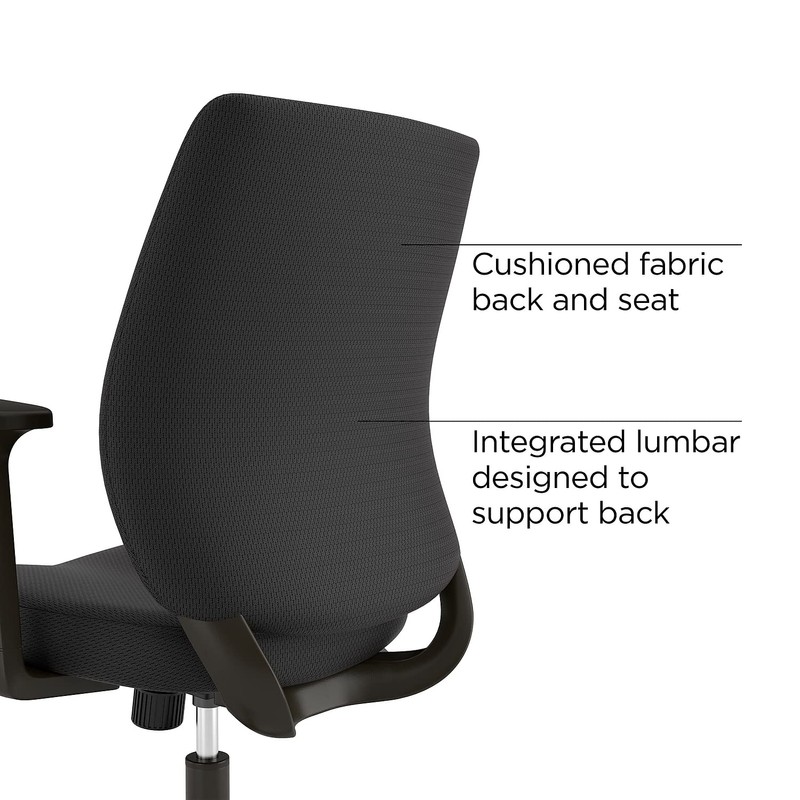 Union & Scale Staples UN59380 Essentials Fabric Task Chair, Black