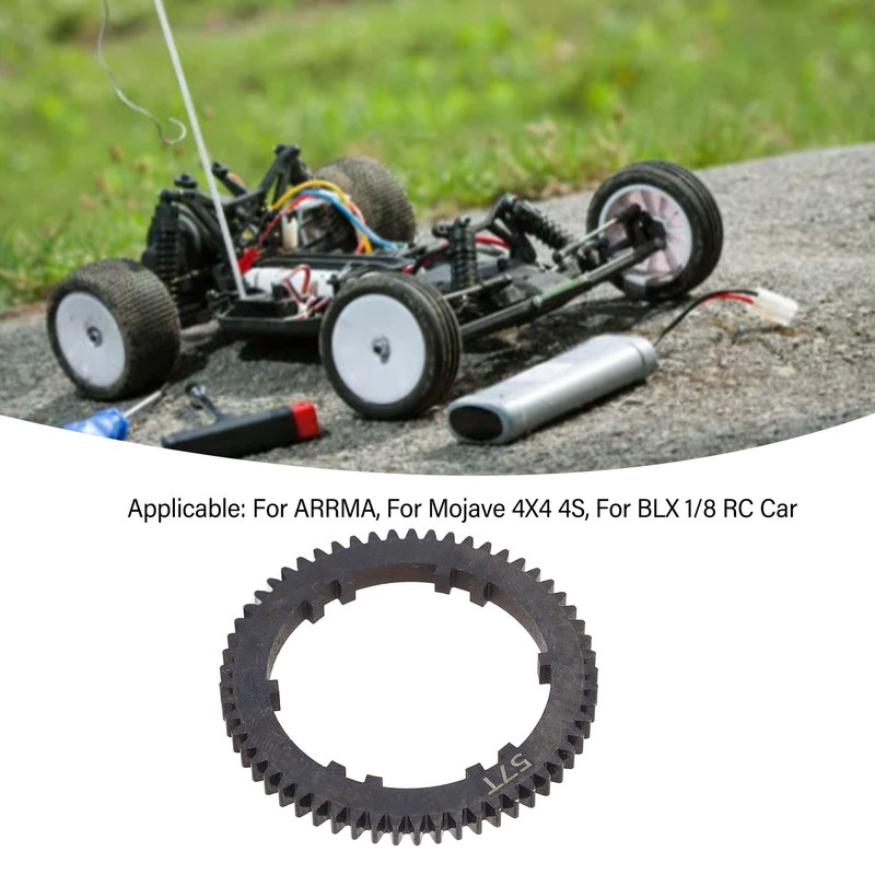 RC Gearbox Gear Black Smooth Rolling Increase Speed 57T Steel
