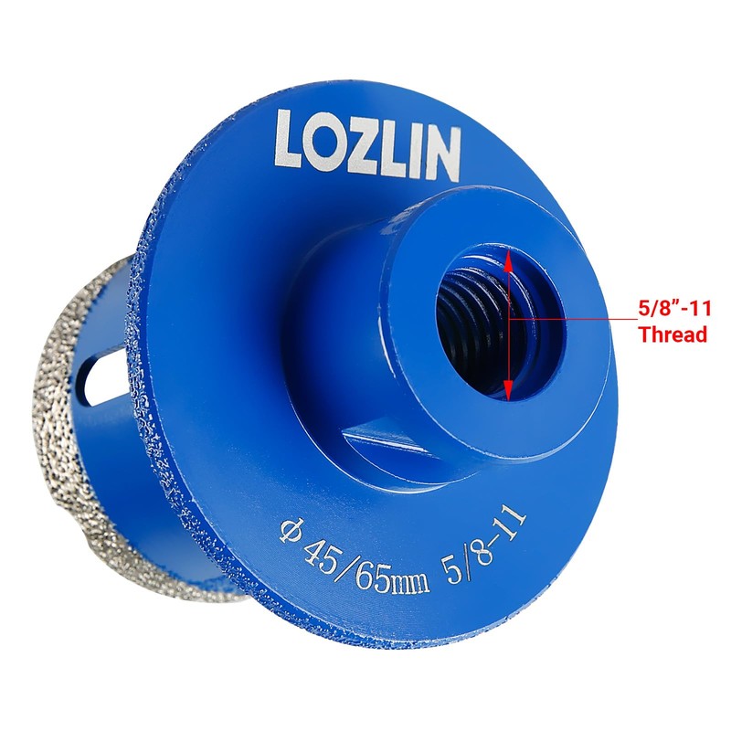 LOZLIN 45mm Diamond Core Drill Set - Double-Layer Cooling Basin