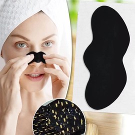 Tiras para eliminar puntos negros - Tiras para la nariz de carbón natural bambu - Todo tipo de piel - Limpieza de poros de carbón - (10 Negros)