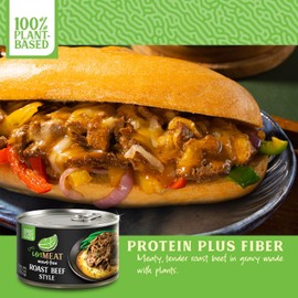 unMEAT Plant Based Meat | Easy to Prepare Plant Based Protein | Vegan Meat with Less Calories, Roast Beef Style, (Pack of 12)