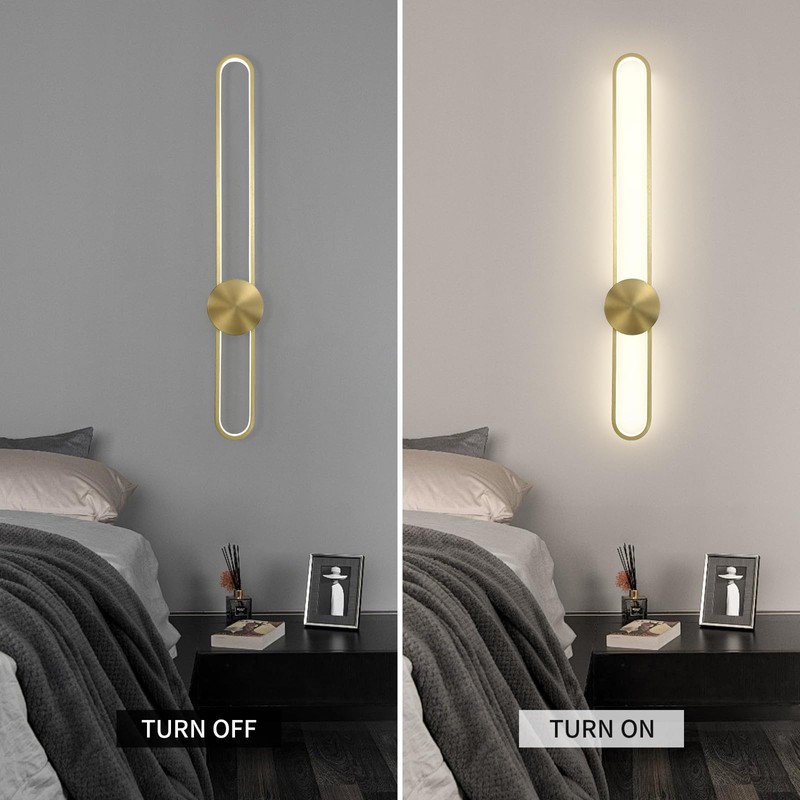 JAYMP Modern Wall Sconce 4000K Dimmable LED Wall Light Fixture,