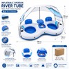 Inflatable River Tube with Canopy for Pool & Lake Lounging