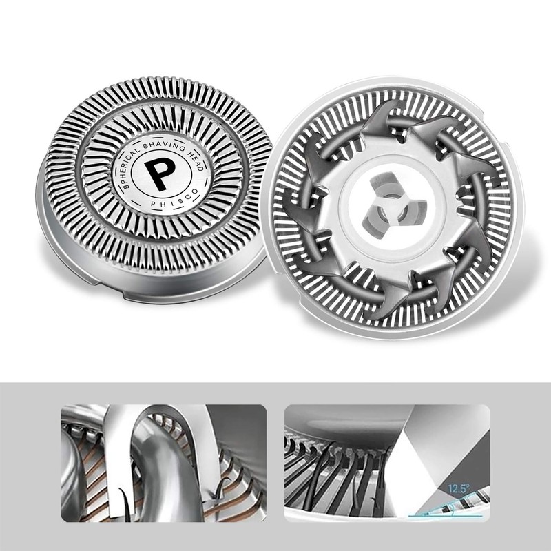 Phisco Waterproof Replacement Blades for Electric Electric Razors - Compatible
