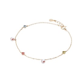 Moon Label Princess K10 Women's Pearl Bracelet, Gift Wrapped, Pearl Bracelet, Yellow Gold, Pearl