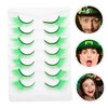 Healvian 7pairs Green Faux Lashes for Women Dramatic St Patrick