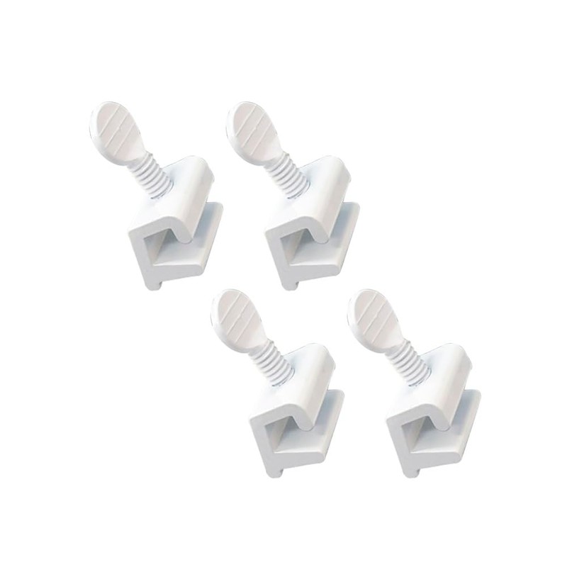 QCAA Single Small Sliding Window Security Lock, Aluminum, White Coated,