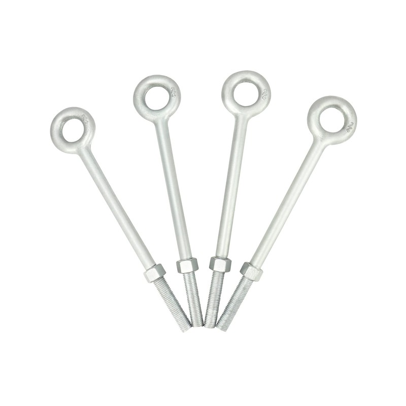 QWORK Eye Bolt with Nuts, 3/4'' x 12" Galvanized Eye