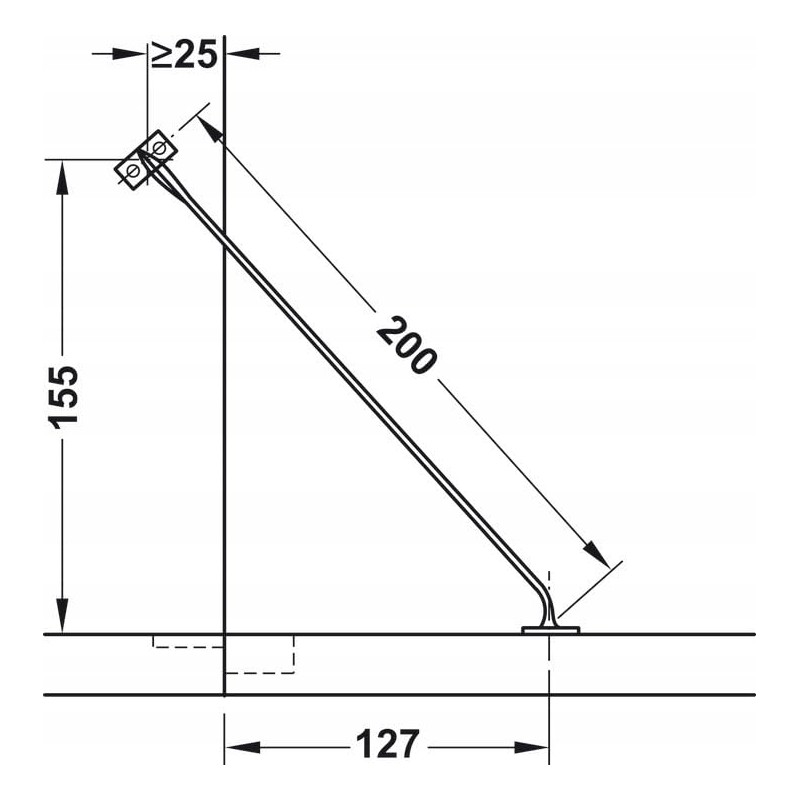 Hafele Opening limiter for furniture doors, cabinet door, door opening