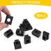 S SYDIEN T Slot Nuts 10pcs, M10 Threads Black Oxide