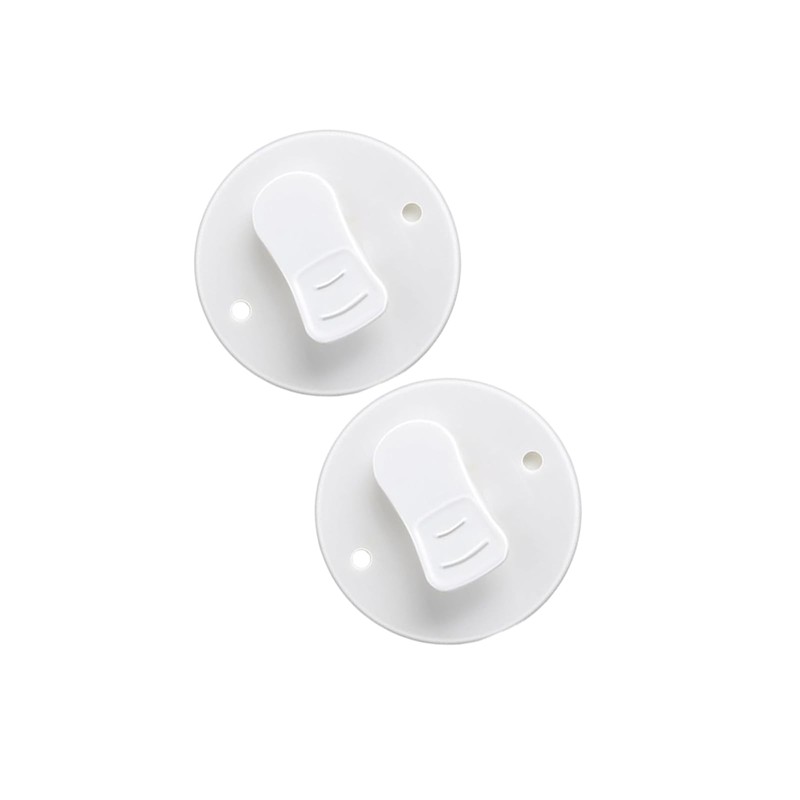 12 Pack White Shower Curtain Clips – Self Adhesive Showers