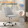 Simple Deluxe Armless Office Desk Chair, Modern Cute Swivel Vanity