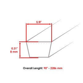 Celox for Husqvarna TC130 YT120 YT125 YTH20K46 YTH2242 2042 YTH18542 Power Train Belt