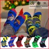 Ycaaeo 6 Pairs of Christmas Socks Men Women Superhero Pattern