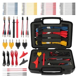 LUTIFIX 68PCS Automotive Circuit Test Leads Kit,Multimeter Terminal Test Leads Kit,Test Leads,Standard Probes,Alligator Clip,Banana Plug Adapters,SRS Connector