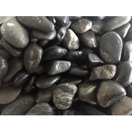Easythru Trading Decorative Pebbles River Rocks 40lbs. (Large, Black)