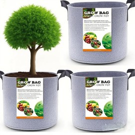 Kriopy Grow Bags,Gallon Pot,Gallon Grow Bag,Fabric Plant Vegetable Pots,15-35 Gallon Nursery Pots,Deep Plant Pot, Gallon Grow Bags with Handles,3pcs(20 Gallon)