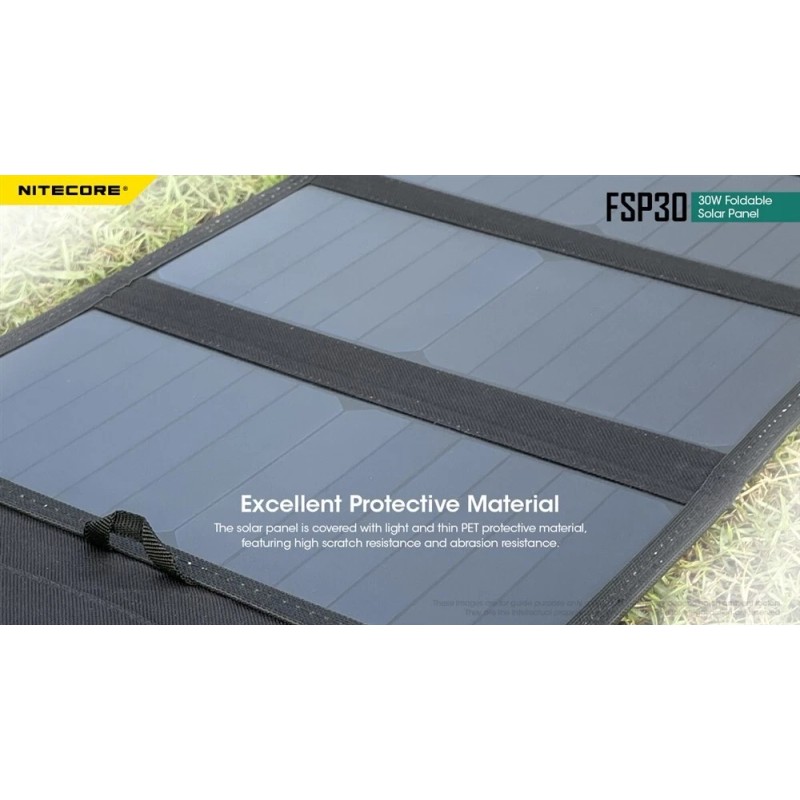 Nitecore FSP30 30W Foldable Solar Panel IPX5 Waterproof -2 USB-A