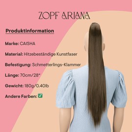 Prettyshop Hair Piece Ponytail Straight Hair Extension Heat Resistant Like Real Hair