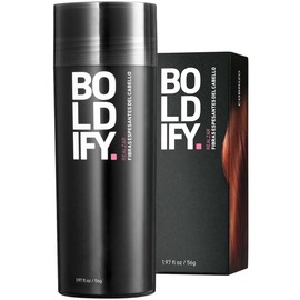 BOLDIFY Fibras Capilares para Cabello Fino (Cobrizo) Polvo Pelo Hombre – Botella 56g – Relleno Natural, Oculta al Instante la Pérdida de Cabello – Fibra Capilar Hombre, Mujer