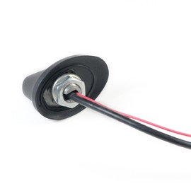 Navitec24 Antenna Roof Radio FM 23 cm Socket DIN Plug Replacement for Antenna Base Including Amplifier Compatible with Seat Ibiza VW Golf 4 5 Passat Skoda Oktavia