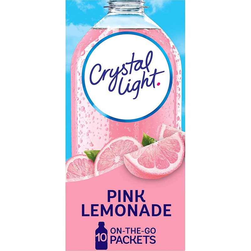 Crystal Light On The Go Pink Lemonade, 10-Packet Boxes (Pack