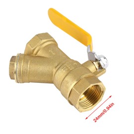 Akozon Ball Valve Filter, Y Type Brass Strainer Filter Ball Valve 3/4" BSPP Female Thread for Water Gas