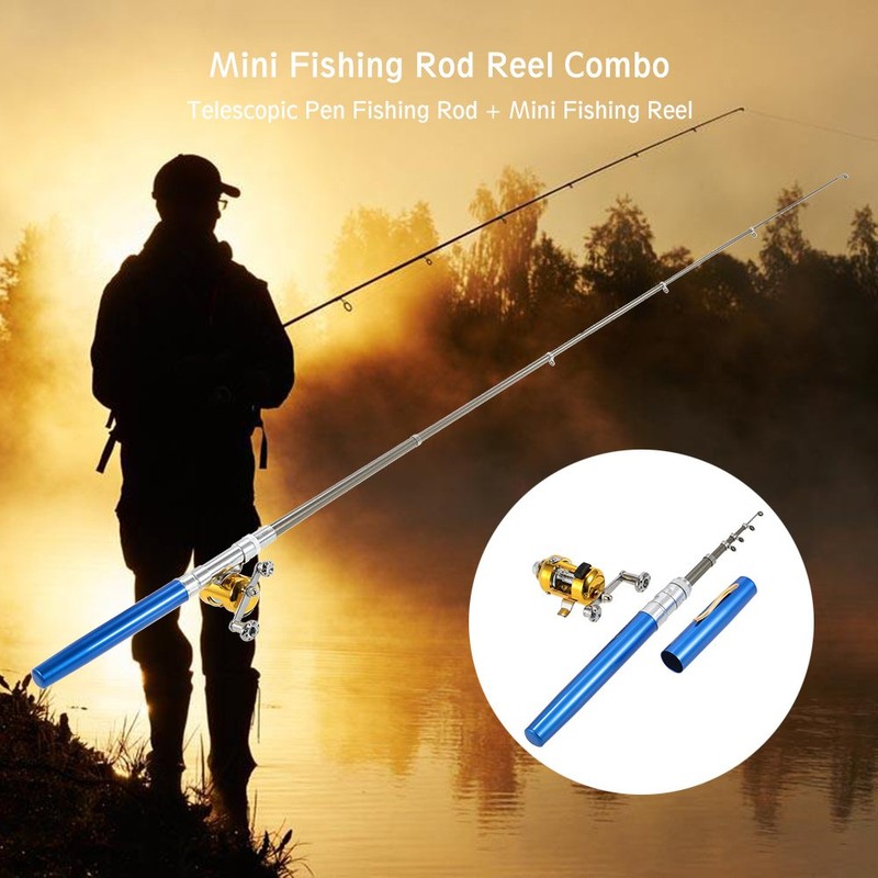 YaSao Fishing Rod Reel Combo Kit Set Mini Telescopic Portable