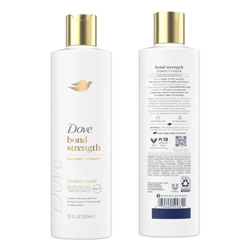 Dove Bond Strength Acondicionador Cabello Seco Dañado 355ml