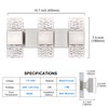 MELUCEE 3-Light Brushed Nickel Vanity Light Bar LED Bathroom Lighting