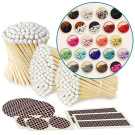 2" Choose Your Colors Safety Matches | Set of 300+ Bulk Artisan Matchsticks with Striker Stickers by Thankful Greetings| Select 3 Colors - 100+ of Each | Custom for Your Home Decor, Gifts, & Events