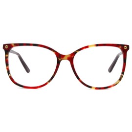Retro Women's Glasses Oversized Fashion Classic Large Clear Lens Glasses Vintage Fake Glasses Glasses Frame, red